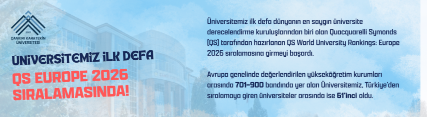 ÇAKÜ İlk Kez QS EUROPE 2026 Sıralamasında